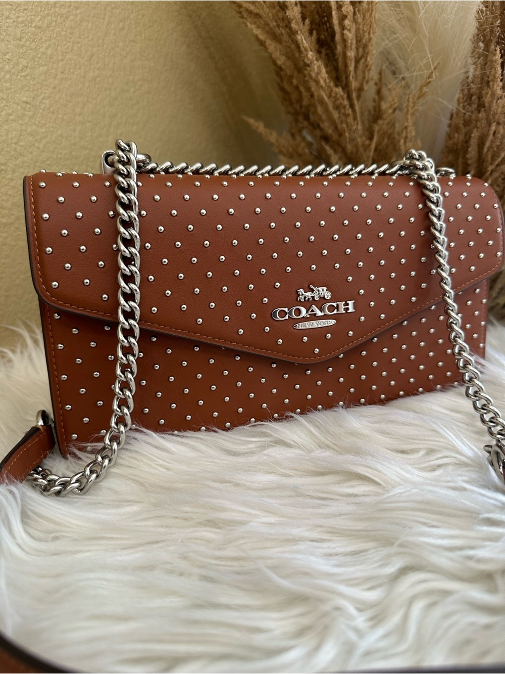 Coach Klare Envelope Crossbody Bag
With Rivets - Picture 8 of 16